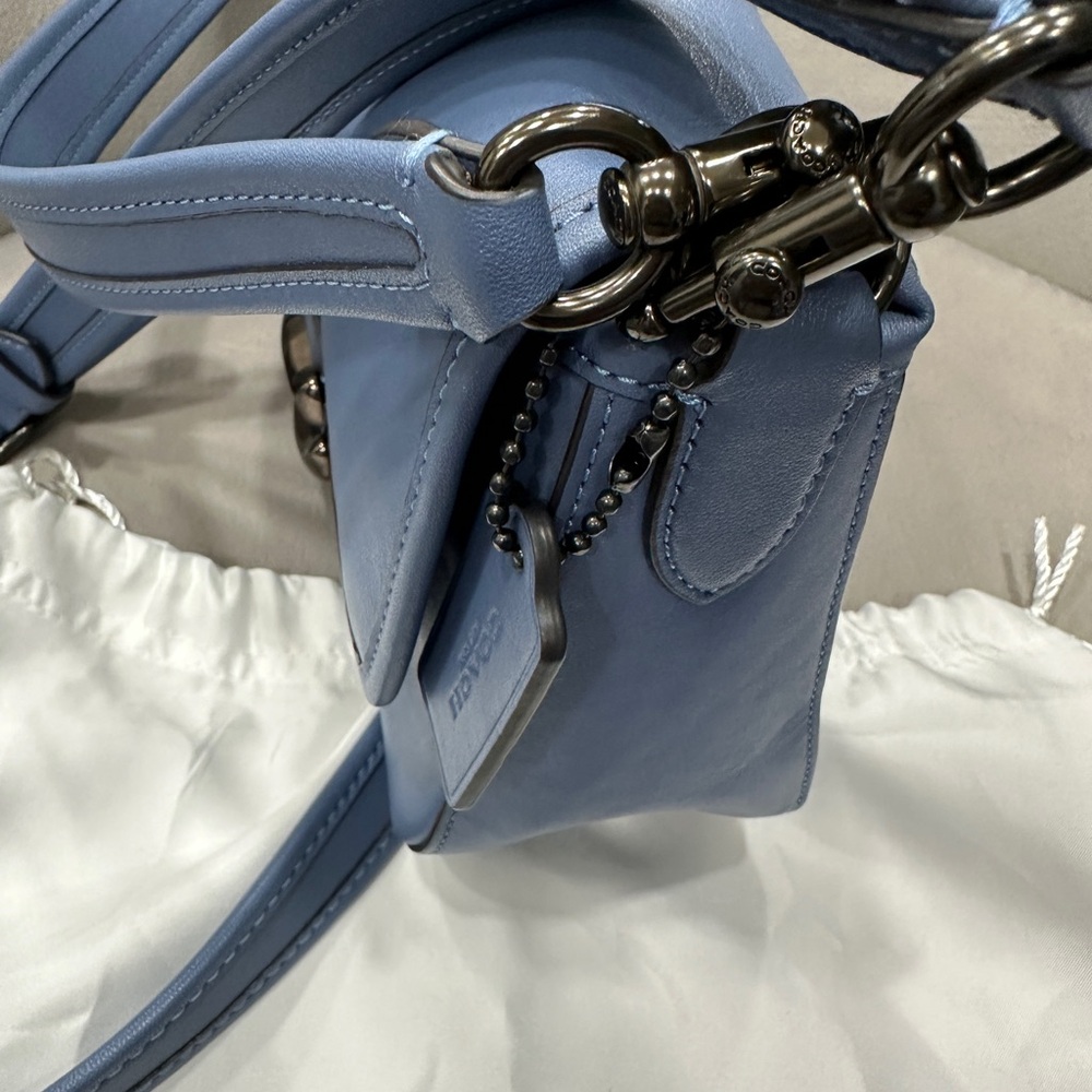 Coach Soft Tabby Blue Shoulder Bag - Picture 6 of 10